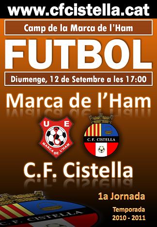 Cartell del partit Marca de l'Ham - C.F. Cistella